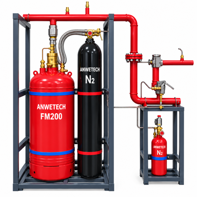 External-Pressure  FM200  Fire Extinguishing System