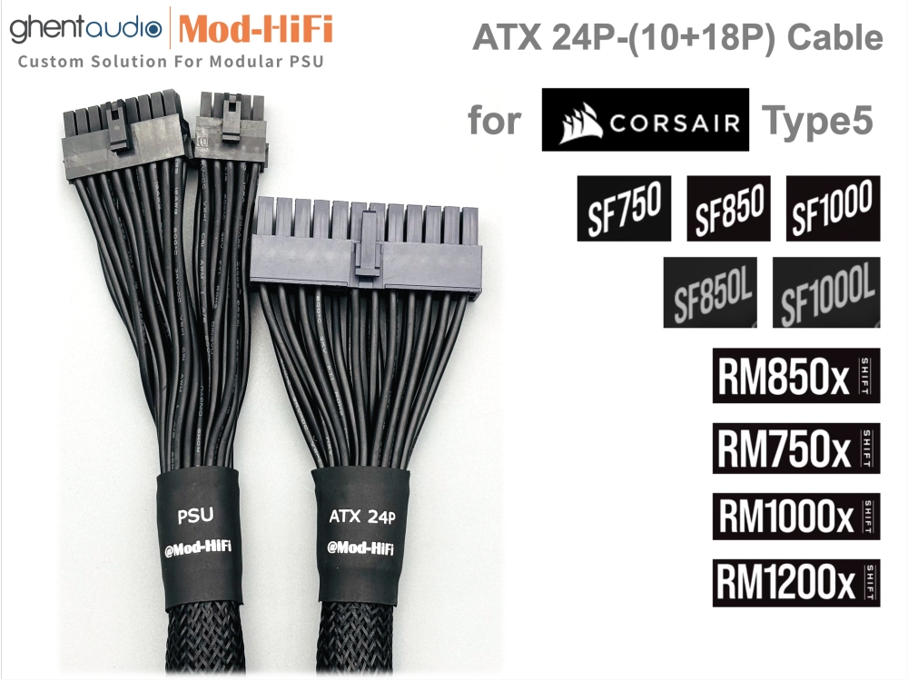 ATX 24P Cable for Corsair SF-L Series: SF850L, SF1000L