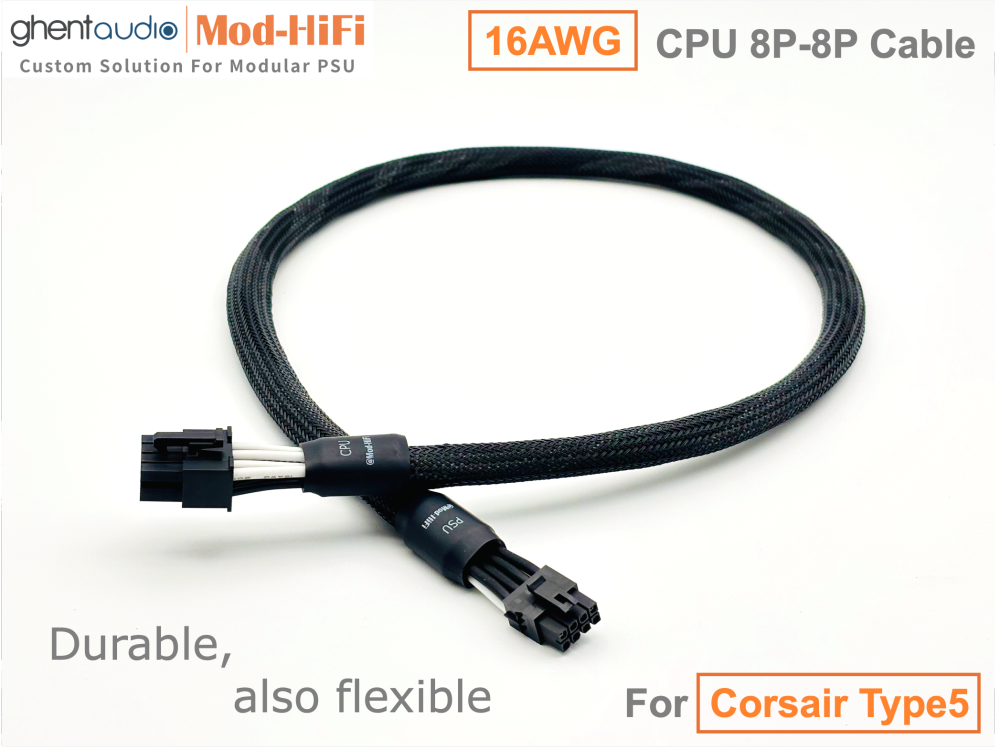 CPU 8P Cable for Corsair SF Series: SF750 Titanium (new, black), SF850 Platinum, SF1000 Platinum