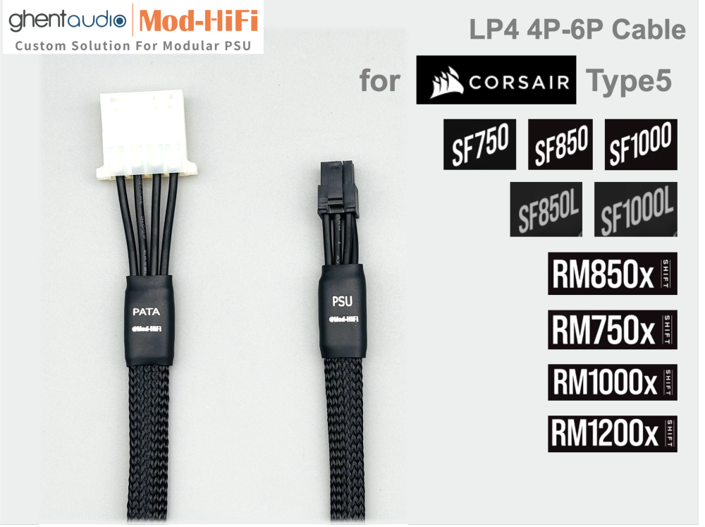 Molex LP4 Cable for Corsair SF-L Series: SF850L, SF1000L