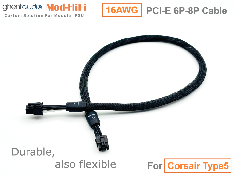 PCI-E GPU 6P Cable for Corsair RMx-Shift Series: RM750x shift, RM850x shift, RM1000x shift, RM1200x shift