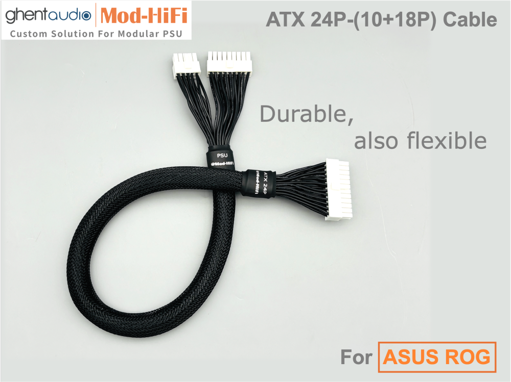 ATX 24-Pin Cable for ASUS: e.g. ROG THOR Platinum II 1200W | ROG LOKI SFX-L 850W Platinum | ROG STRIX 1000W Gold | TUF Gaming 750W Gold...