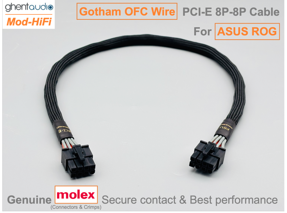 PCI-E GPU 8P Cable for ASUS: e.g. ROG THOR Platinum II 1200W | ROG LOKI SFX-L 850W Platinum | ROG STRIX 1000W Gold | TUF Gaming 750W Gold...