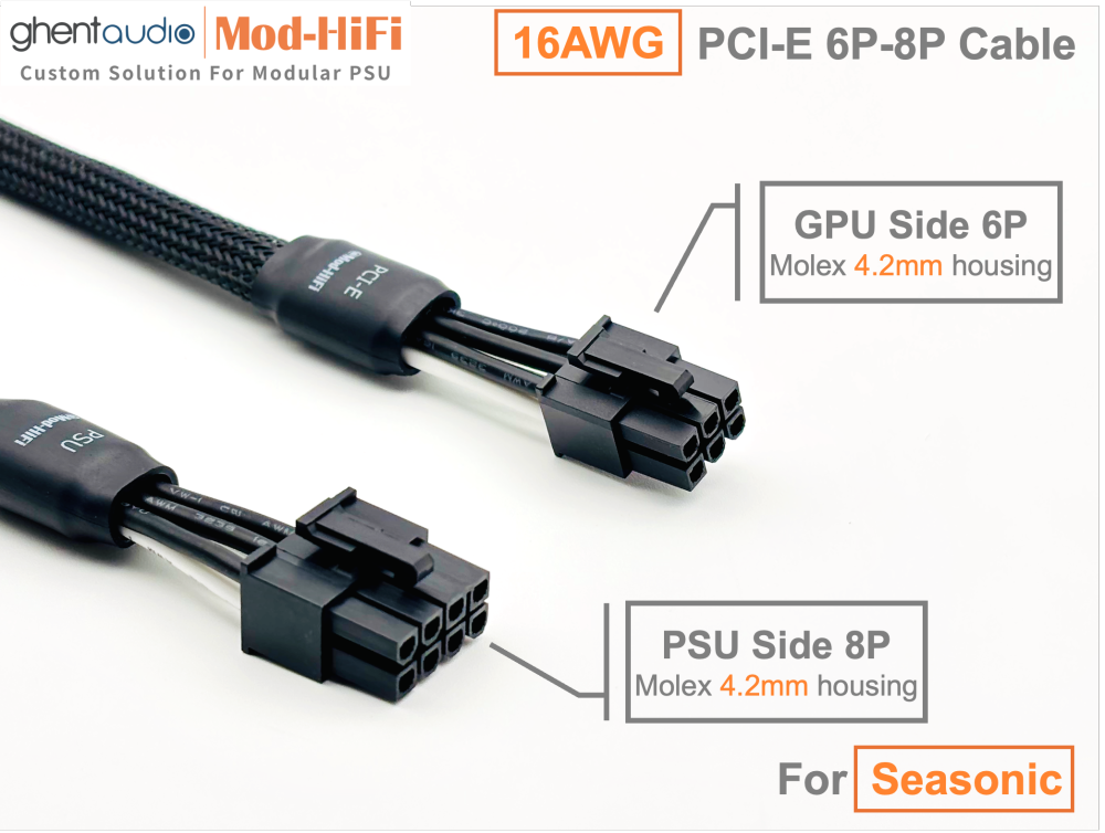PCI-E GPU 6P Cable for Seasonic FOCUS SGX Series: SGX-550, SGX-650, SGX-750