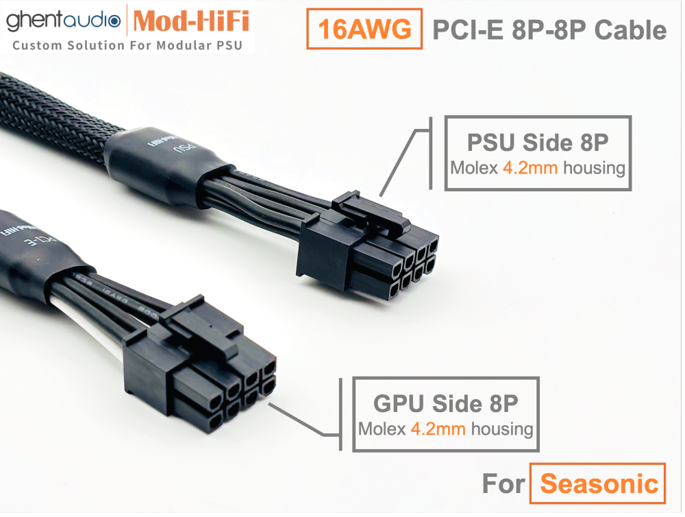 PCI-E GPU 8P Cable for Seasonic FOCUS SPX Series: SPX-650, SPX-750