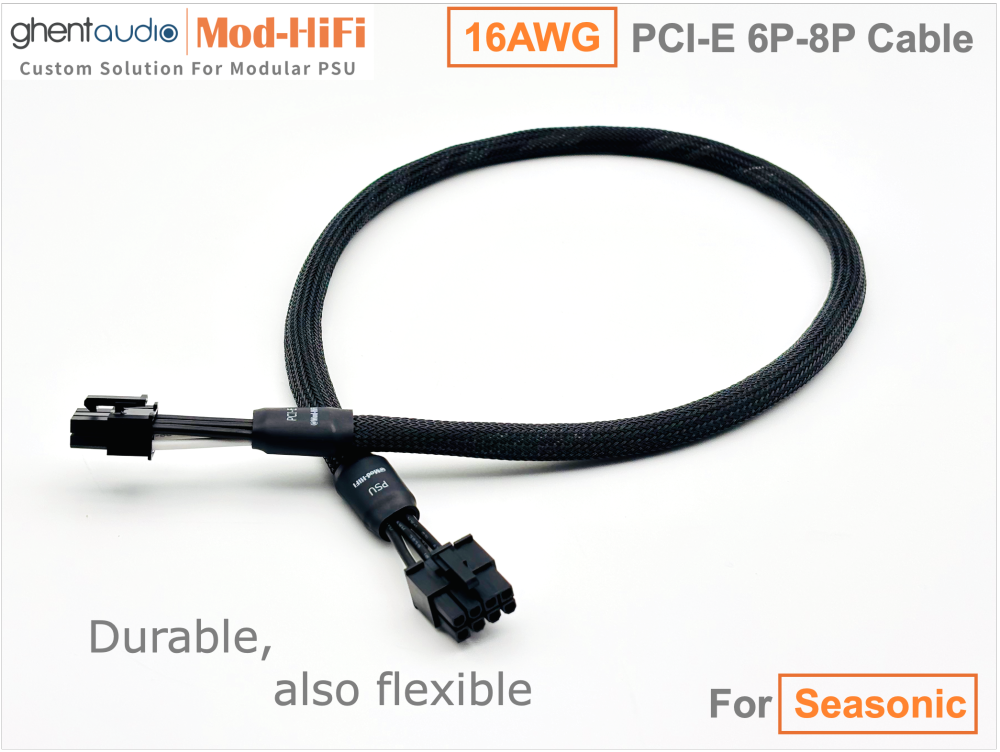 PCI-E GPU 6P Cable for Seasonic FOCUS Platinum Series: PX-550, PX-650, PX-750, PX-850