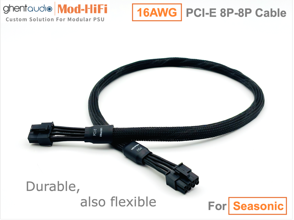 PCI-E GPU 8P Cable for Seasonic FOCUS Gold Series: GM-550, GM-650, GM-750, GM-850, GX-550, GX-650, GX-750, GX-850, GX-1000