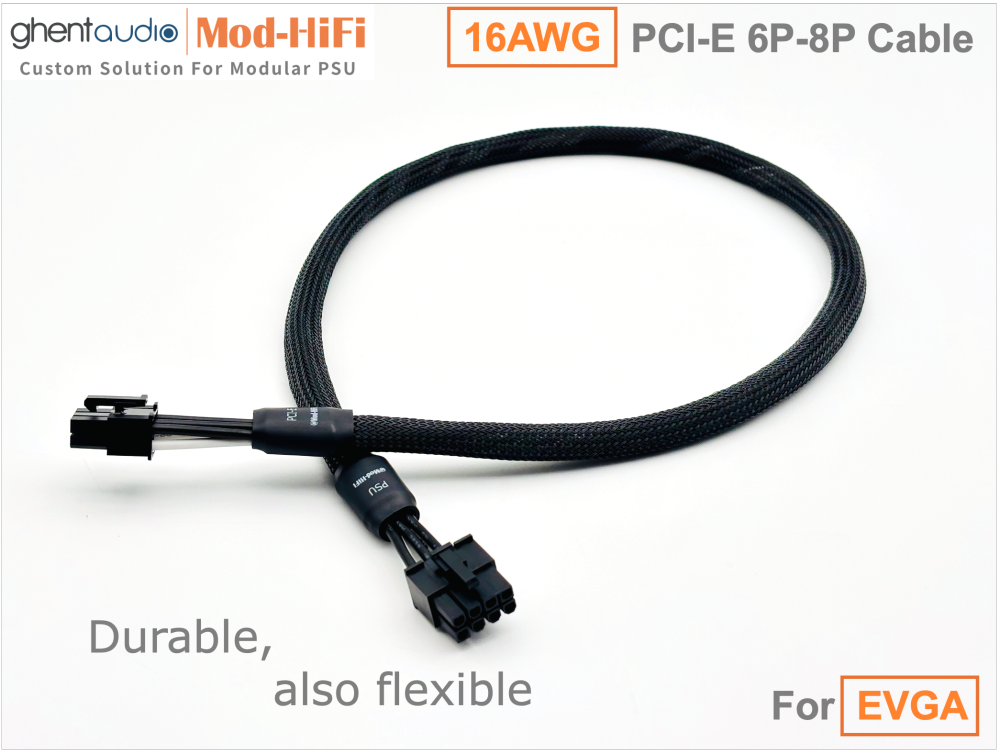 PCI-E GPU 6P Cable for EVGA: e.g. B5 850W | SuperNOVA G+ 1300W | SuperNOVA G6 750W | SuperNOVA P5 1000W | SuperNOVA T2 1600W...