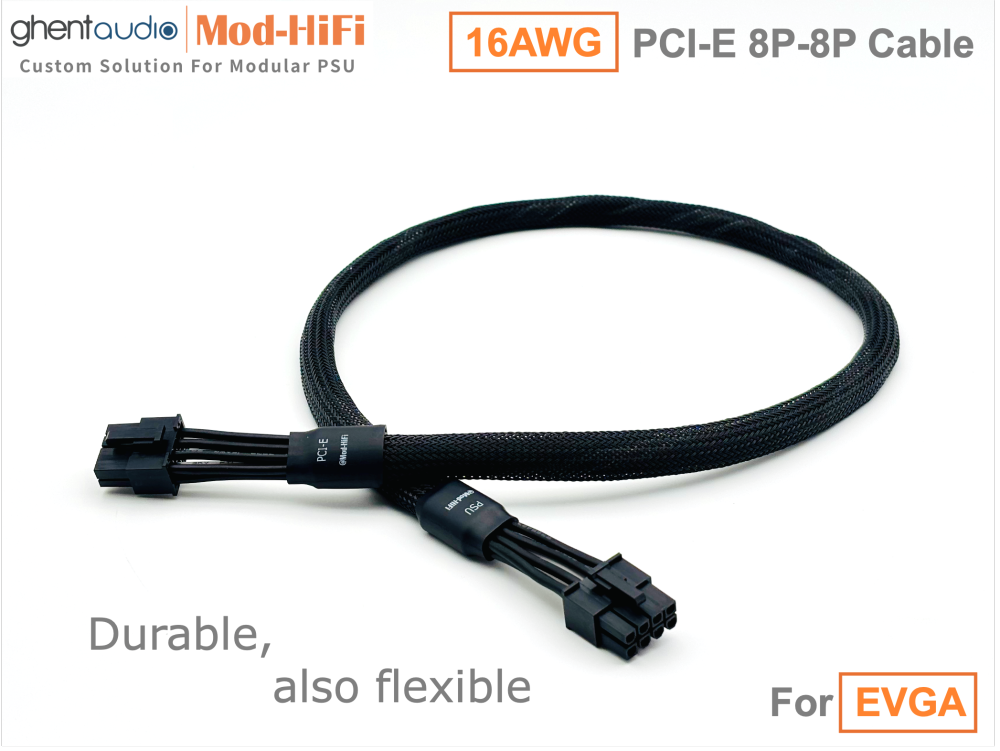 PCI-E GPU 8P Cable for EVGA: e.g. B5 850W | SuperNOVA G+ 1300W | SuperNOVA G6 750W | SuperNOVA P5 1000W | SuperNOVA T2 1600W...