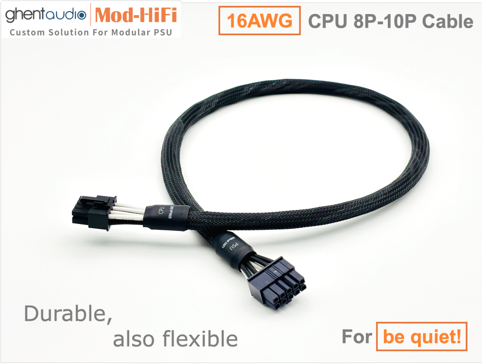 CPU 8P Cable for be quiet!: e.g. Dark Power 13 Pro 1300W | Power Zone 2 850W | Pure Power 12M 1000W | SFX-L 600W | Straight Power 12 1200W...