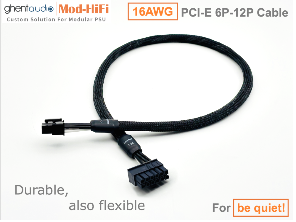 PCI-E GPU 6P Cable for be quiet!: e.g. Dark Power 13 Pro 1300W | Power Zone 2 850W | Pure Power 12M 1000W | SFX-L 600W | Straight Power 12 1200W...