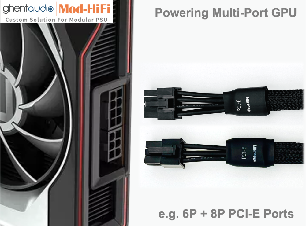 PCI-E GPU 6P Cable for be quiet!: e.g. Dark Power 13 Pro 1300W | Power Zone 2 850W | Pure Power 12M 1000W | SFX-L 600W | Straight Power 12 1200W...