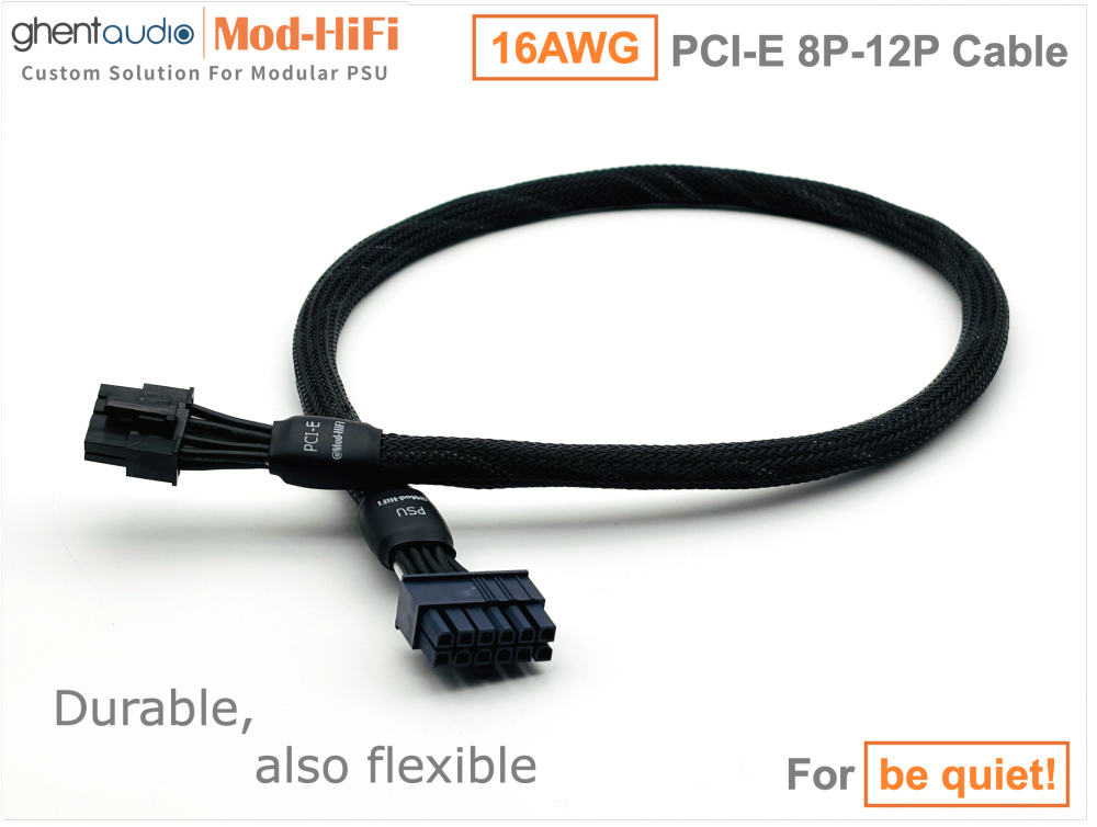 PCI-E GPU 8P Cable for Be Quiet! Straight Power 11 Platinum Series: 1200W, 1000W, 850W, 750W, 650W, 550W