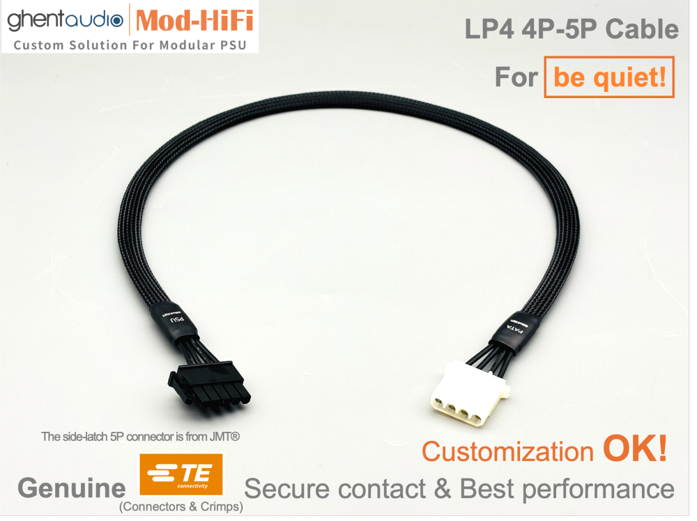 Molex LP4 Cable for Be Quiet! SFX-L Series: 600W, 500W