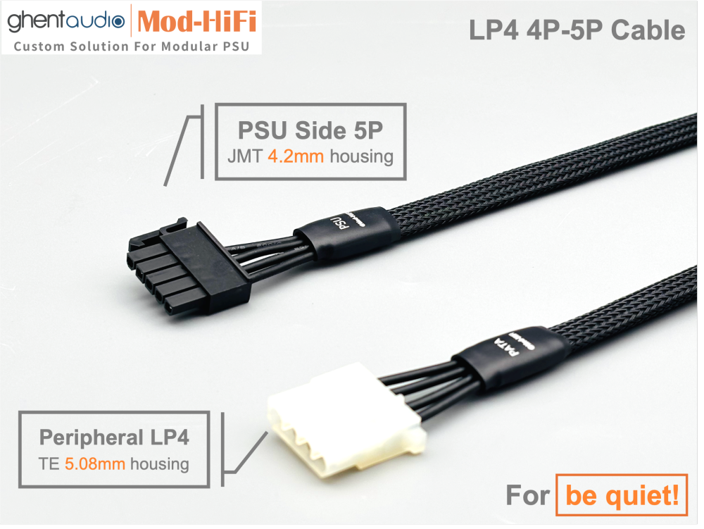 Molex LP4 Cable for Be Quiet! SFX-L Series: 600W, 500W