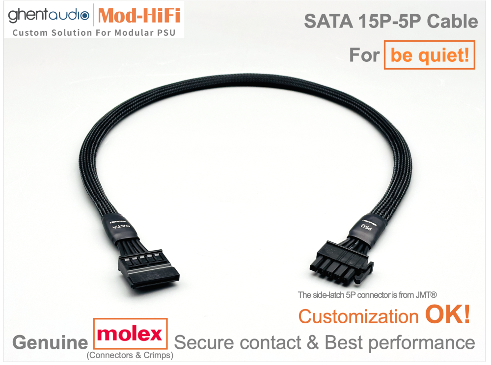 SATA 15P Cable for Be Quiet! Dark Power 13 Pro Series: 1600W, 1300W