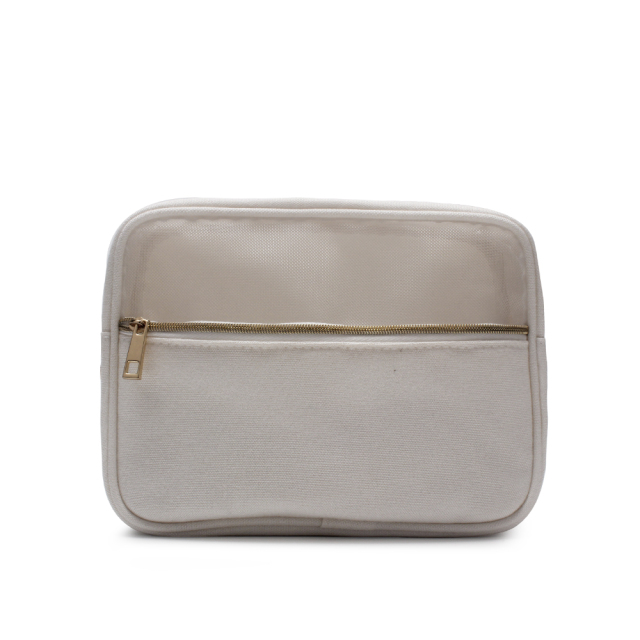 Essential Pouch Cosmetic Bag Bamboo Fiber Nylon Mesh - CBT059