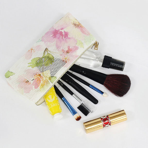 CBT090 Floral Print Mesh Bag