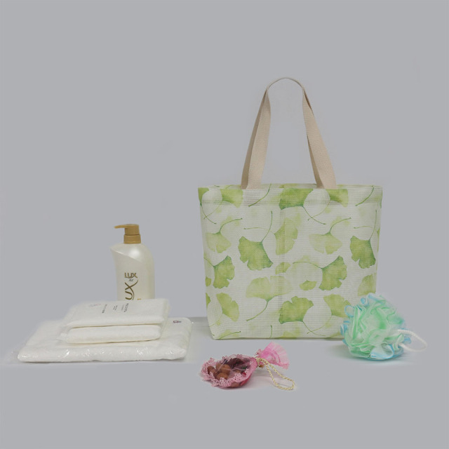 HAB070 Floral Print Mesh Bag Totebag