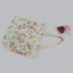 HAB069 Floral Print Mesh Bag Totebag