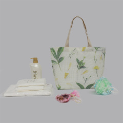 HAB067 Floral Print Mesh Bag Totebag