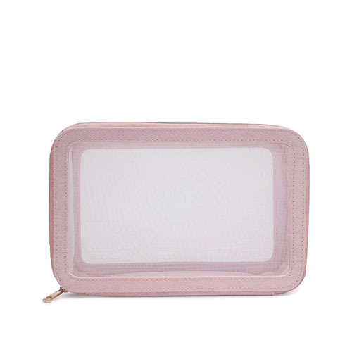 Travel Case Cosmetic Bag Bamboo Fiber Nylon Mesh - CBT052