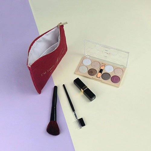 Flat Pouch Cosmetic Bag Pineapple Fiber - CNC062