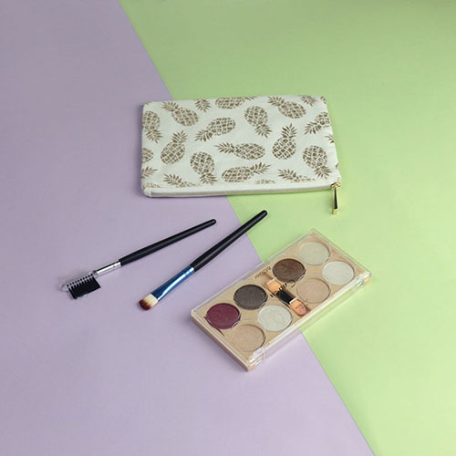 Flat Pouch Cosmetic Bag Pineapple Fiber - CNC066