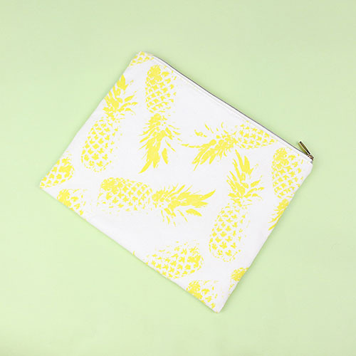 Flat Pouch Cosmetic Bag Pineapple Fiber - CNC090