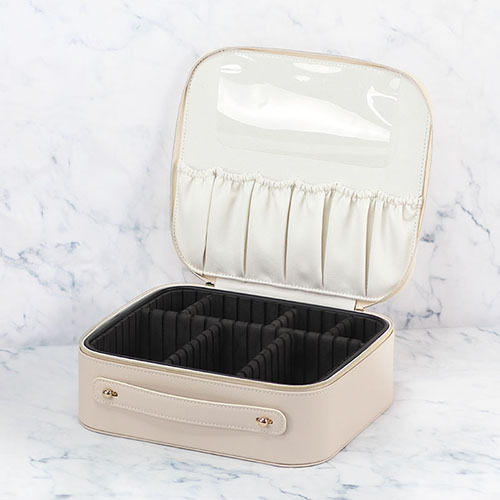 Fixed-divider recycled PVB makeup case COC008