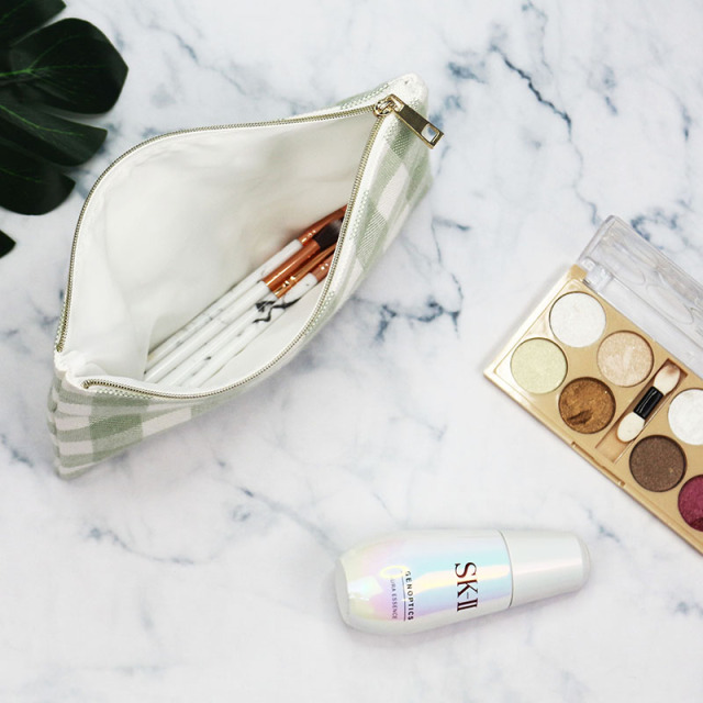 Flat Pouch Cosmetic Bag Bamboo Fiber - CBB048