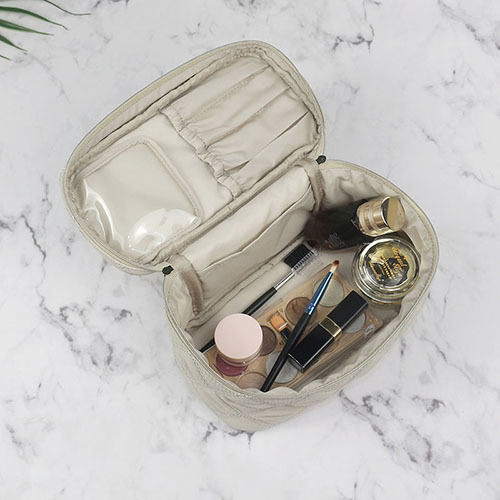 Compact recycled nylon makeup case CBY004
