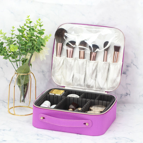 Two-level bamboo fiber makeup case COC015