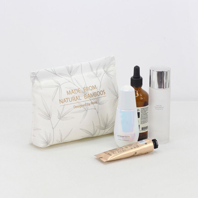 Spring Pouch Cosmetic Bag Bamboo Fiber - CBB055