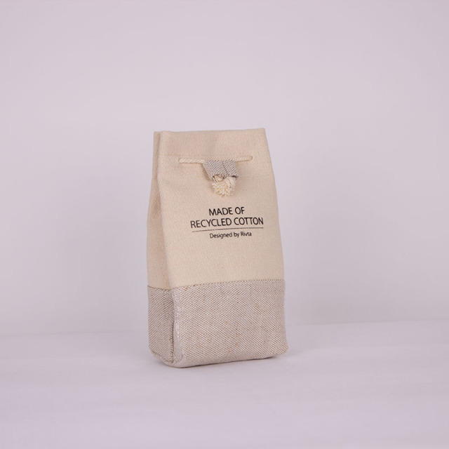 Custom Recycled Cotton Drawstring Bags for Beauty Brand Projects - CBC087