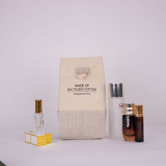 Custom Recycled Cotton Drawstring Bags for Beauty Brand Projects - CBC087