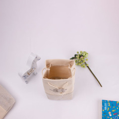 Custom Recycled Cotton Drawstring Bags for Beauty Brand Projects - CBC087