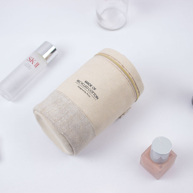 Custom Recycled Cotton Cosmetic Bag for Beauty Brand Projects - CBC089