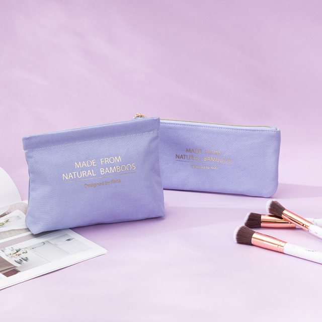 Spring Pouch Cosmetic Bag Bamboo Fiber - CBB060