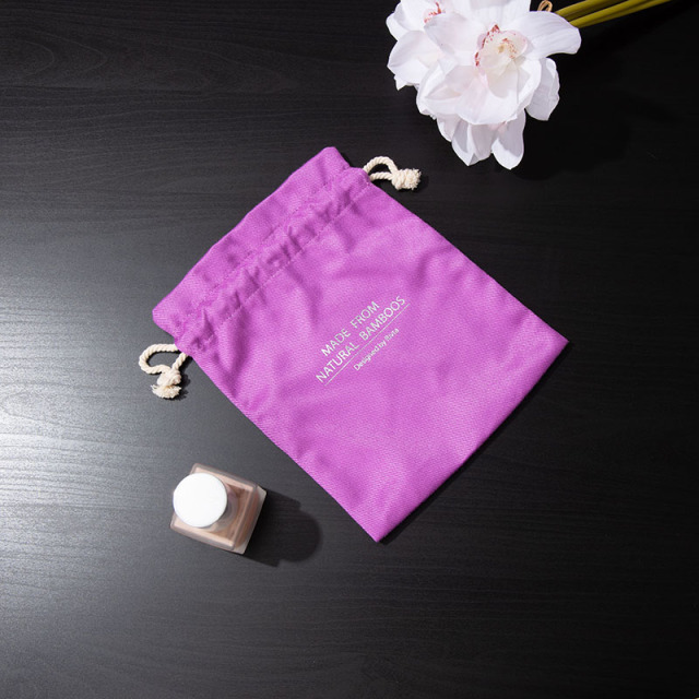 Travel Beauty Drawstring Bag Bamboo Fiber - CBB085