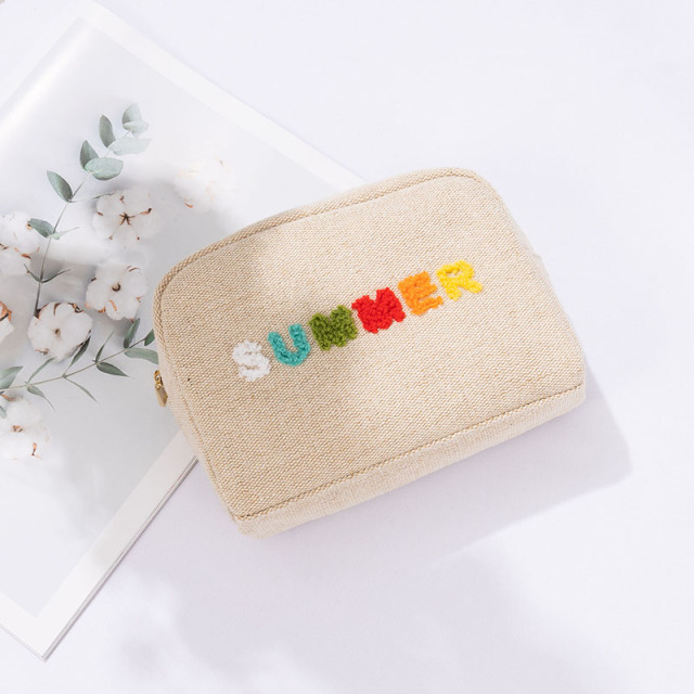 Small Pouch Cosmetic Bag Jute - CBJ019