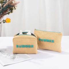 Small Pouch Cosmetic Bag Jute - CBJ023