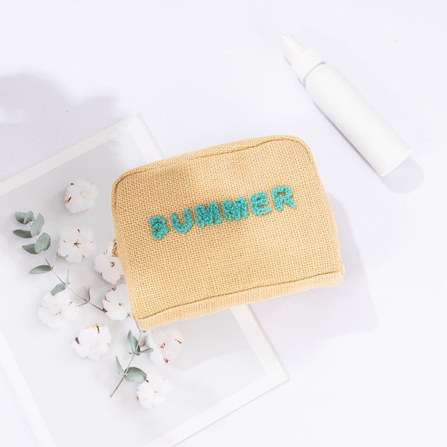 Small Pouch Cosmetic Bag Jute - CBJ023