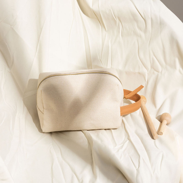 Custom Recycled Cotton Makeup Bag For Wholesale