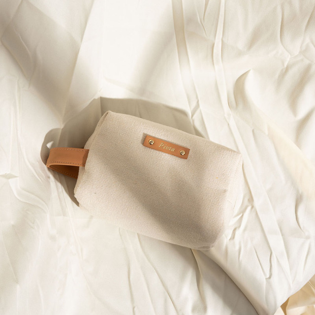 Custom Recycled Cotton Makeup Bag For Wholesale