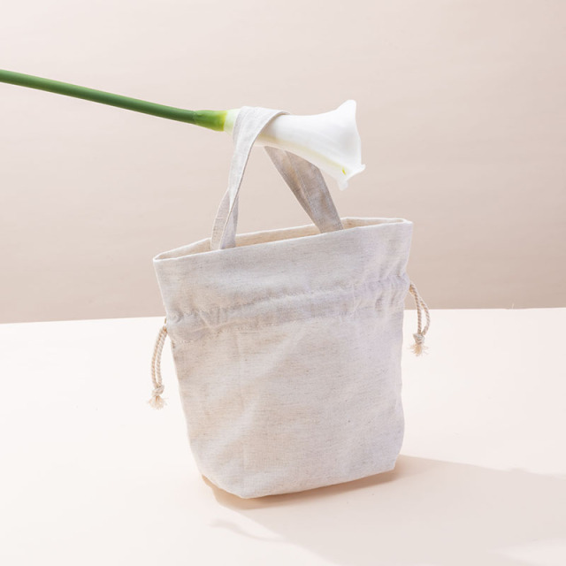 Waterproof Beauty Drawstring Bag Linen Cotton - CBC111