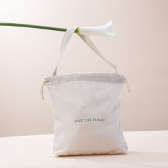 Travel Beauty Drawstring Bag Linen Cotton - CBC110