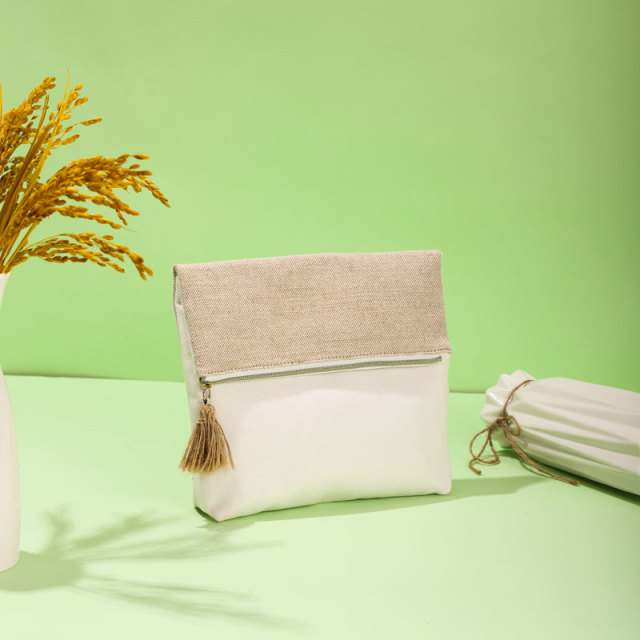 Clutch Cosmetic Bag Bamboo Fiber Jute - CBB039