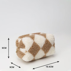 Small Pouch Cosmetic Bag RPET Polyester Sherpa - CBR257