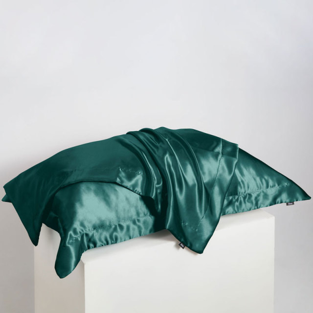 sustainable RPET satin pillowcase for beauty brand private label wholesale